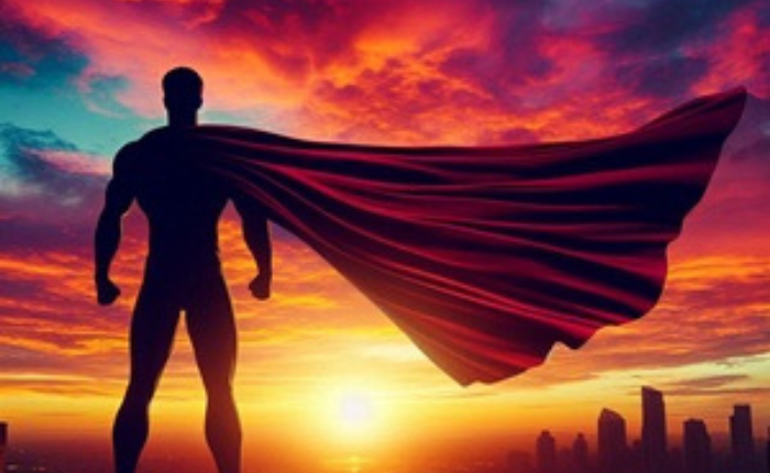 Is Aging a Superpower? Image of superhero in silhouette