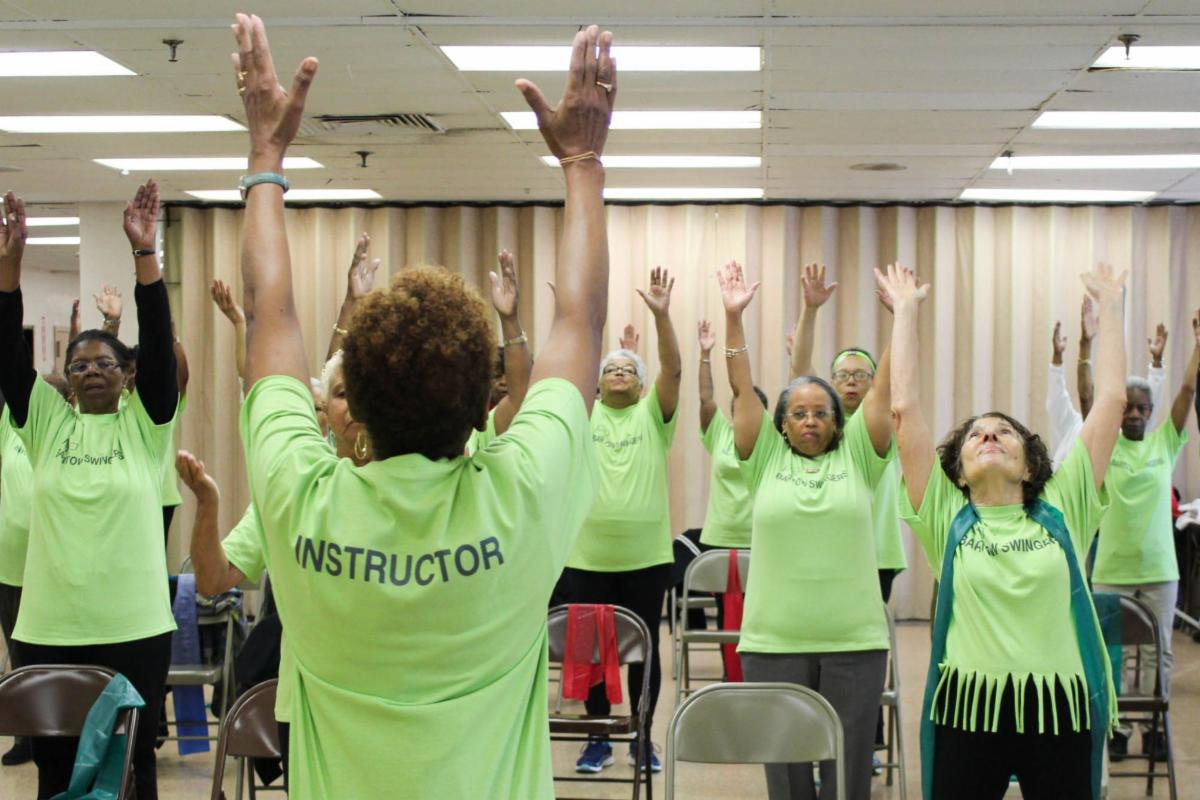 older adults exercising