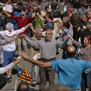 older people dancing outdoors