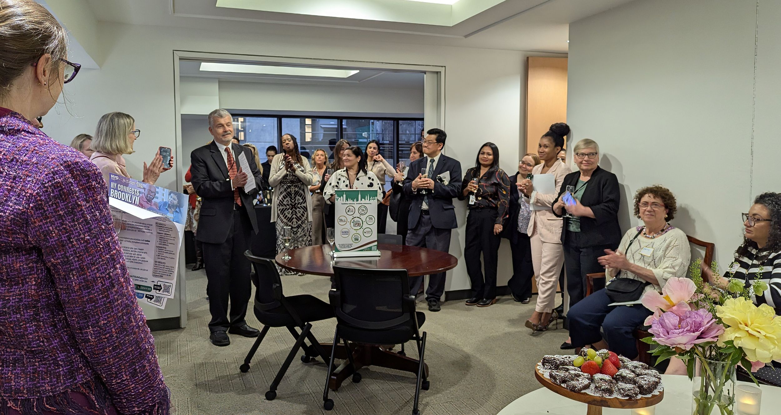 PSS Executive Director Rimas Jasin speaks to guests at new headquarters open house.